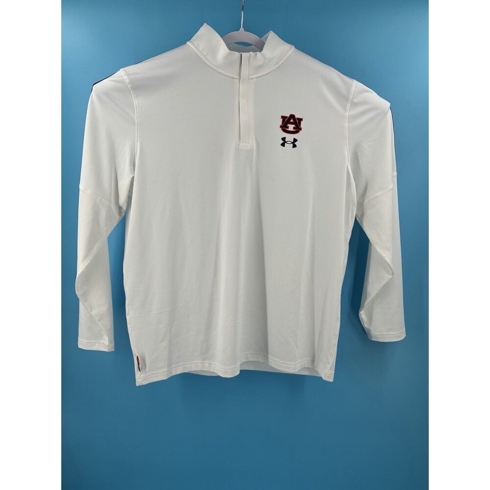 Under Armour Auburn Tigers Men’s 2XL Playoff 1/4 Zip Pullover White NWT